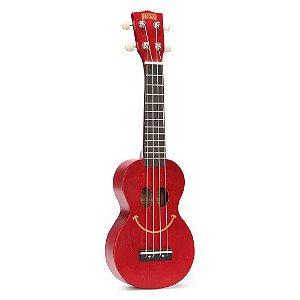 Ukulele Soprano - Série Smile -  Vermelho