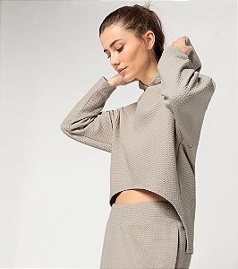 Conjunto Moletom Texturizado Feminino – Coleção cápsula de ioga
