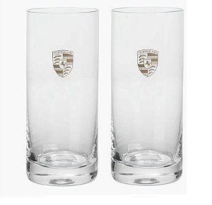 Conjunto de dois copos com emblema Porsche