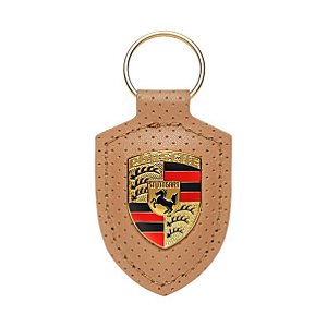 Chaveiro de couro Emblema  Porsche, coleção Heritage