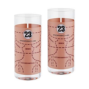 Conjunto de dois copos long drink, coleção Pink Pig.