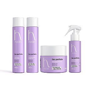 Kit para cabelos Lisos e Alisados Liso Perfeito Hydra 4 produtos