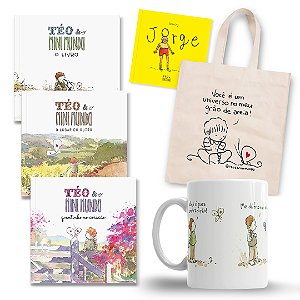 Coleção Téo & O Mini Mundo COMPLETA + Caneca + Ecobag + Livro do Jorge