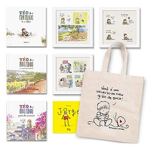 Coleção Téo & O Mini Mundo COMPLETA + 3 Quadros + Ecobag + Livro do Jorge