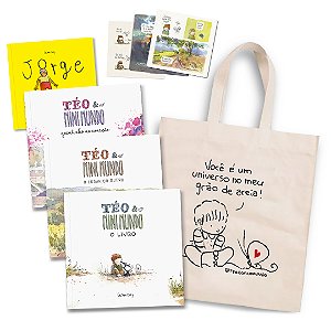 Coleção Téo & O Mini Mundo COMPLETA + 3 Ímãs + Ecobag + Livro do Jorge