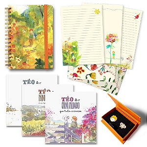 Planner + Pins + Kit Papel de Cartas + Coleção Téo & O Mini Mundo COMPLETA