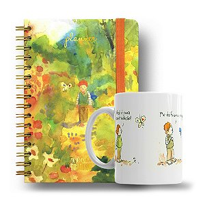 Planner Téo & O Mini Mundo + Caneca Quentinho no Coração