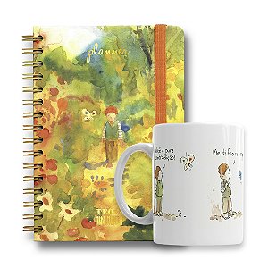 Planner Téo & O Mini Mundo + Caneca Quentinho no Coração