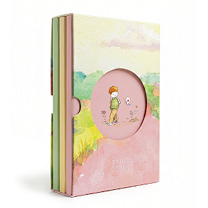 Box com 3 Cadernos Téo & O Mini Mundo - Pautado, Pontilhado e Sem Pauta