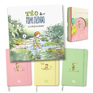 Livro Téo & O Mini Mundo - Viver é um risco + Box com 3 Cadernos