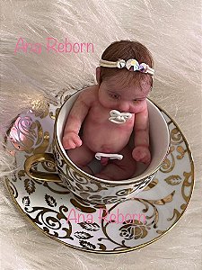 Mini Bebê Reborn Silicone Sólido Completo *Camila LIMITADO* - Ana