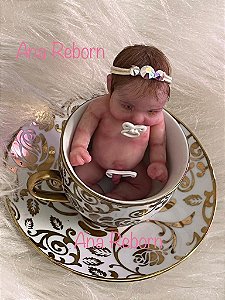 Mini Bebê Reborn Silicone Sólido Completo *Lelê* VERSAO MENINO OU MENINA