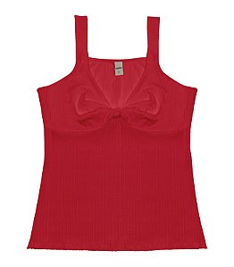 REGATA BÁSICA EM RIBANA CANELADA VERMELHO