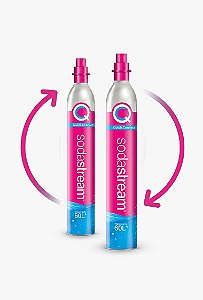 Cilindro Refil de CO2 60 Litros Sodastream Rosa - A BASE DE TROCA
