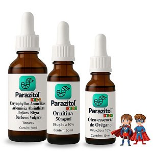 Kit Parazitol kids - Protocolo Desparasitação 100% Natural