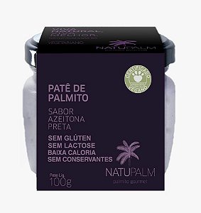 Pate de Palmito Natupalm Sabor Azeitona Preta 100g