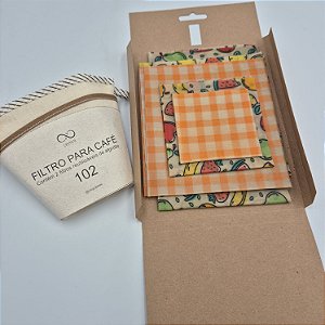 KIT DIA A DIA NA COZINHA: PANO DE CERA + FILTRO DE CAFÉ