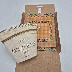 KIT DIA A DIA NA COZINHA: PANO DE CERA + FILTRO DE CAFÉ