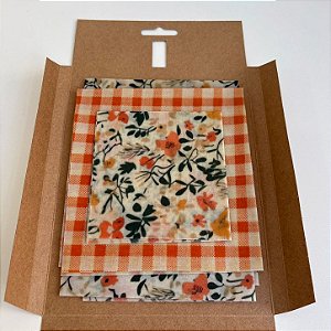PANO DE CERA DE ABELHA| FLORES E XADREZ