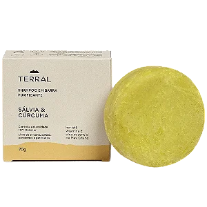SHAMPOO EM BARRA PURIFICANTE  SÁLVIA E CÚRCUMA