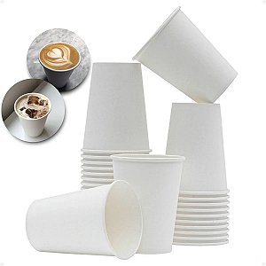 COPO DE PAPEL BRANCO 200 ML - CAIXA COM 1000 UN.