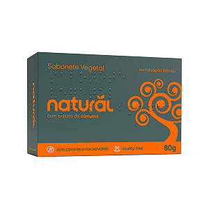 SABONETE NATURAL COM EXTRATO DE CÚRCUMA 80G