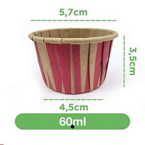FORMINHA DE PAPEL  KRAFT 60 ML COM 100 UN