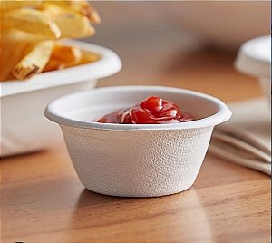 KIT BOWL DE BIODEGRADÁVEL E COLHER DE MADEIRA