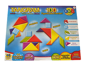Brinquedo Educativo Tangran Com Mix Figuras Para Montar