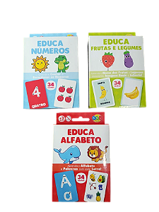 Kit De Jogos Educa 102 Peças Alfabeto Números E Frutas