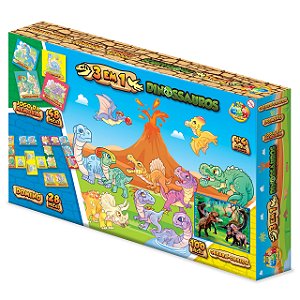 Jogos 3 Em 1 Dinossauros Dominó Quebra Cabeça Jogo Memória