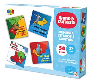 Jogo Da Memória Infantil Educativo Descobrindo O Brasil Estado e Capitais