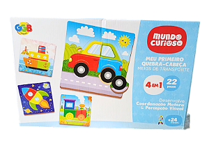Quebra-cabeça 4 modelos de meios de transporte