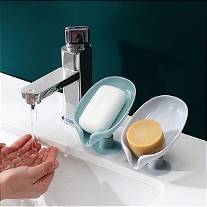 Porta Sabonete folha Para Banheiro Pia Fixação Ventosa