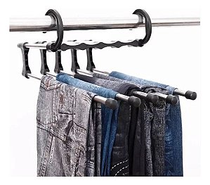 Cabide Para Calça Cromado Articulável Economiza Espaço