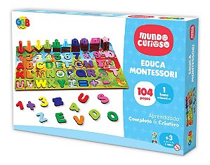 Jogo Educa Montessori Infantil Pedagógico Educativo 104 Pçs