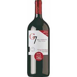 Vinho Tinto Seco Chileno Cabernet Sauvignon 1 litro - Caixa com 6 unidades