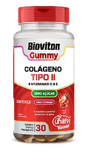 Colágeno Tipo II - Bioviton - Sabor Morango - 30 Gomas Mastigáveis