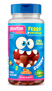Ferro  + Vit C Bioviton - Sabor Laranja - KIDS - 30 Gomas Mastigáveis