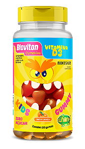 Vitamina D3 Bioviton - Sabor Laranja - KIDS - 30 Gomas Mastigáveis