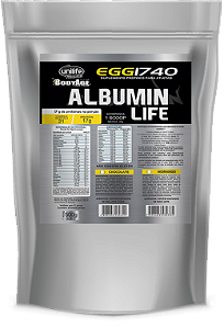 Albumin Life 1740 - Pacote metalizado - Sabor Morango 500 g