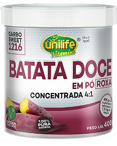Batata Doce Roxa - Farinha - Concentrada -  4:1 - 100% Pura - Pote 400 Gr