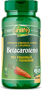 Beta caroteno - Vitamina A e C - 60 cáps