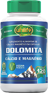 Dolomita - Cálcio e magnésio - 120 cáps