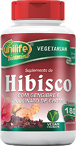 Hibisco com gengibre e picolinato de cromo - 180 comprimidos
