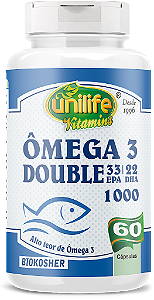 Ômega 3 - Double - 33 EPA - 22 DHA - 60 cáps 1000 mg