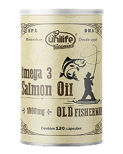 Ômega 3 - old fisherman - Salmon oil - 120 cáps 1000 mg