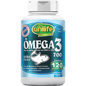 Ômega 3 - Óleo de peixe extra puro - 120 cáps 700 mg