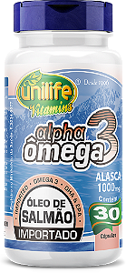 Ômega 3 - Óleo de salmão importado - 30 cáps 1000 mg