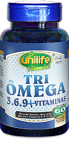 Ômega 3 - Tri Ômega 3.6.9 + Vitaminas - 60 cáps 1000 mg